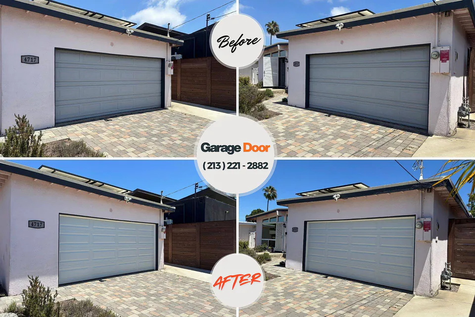 Before and after: garage door repair Sloatsburg, NY